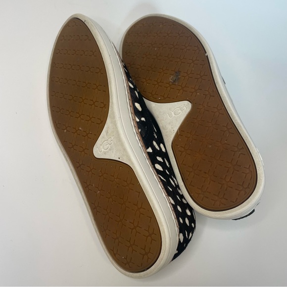 Ugg Soleda Calf Hair Animal Print Slip On Flats Casual Sneakers Womens Size 6 - Picture 13 of 14